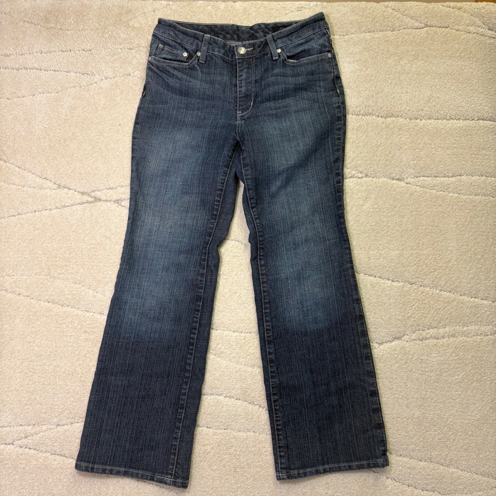 Seven7 Womens Bootcut Jeans Size 10 Dark Wash Embroidered Y2K Stretch Denim